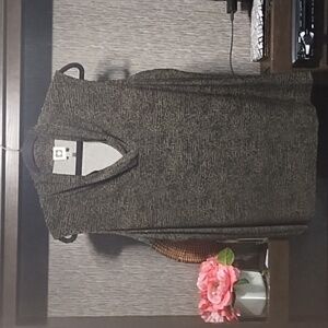 Anne Klein Top Cougar Animal Print Black Army Green Sleeveless Size 1X